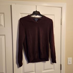 Land's End men 100 percent supima cotton V neck sweater